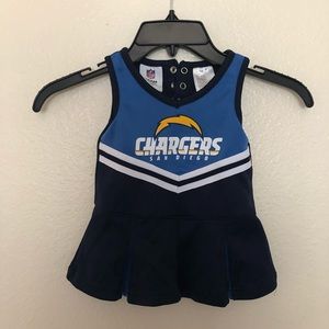 Chargers Little Girl Cheerleading Outfit 6/9months